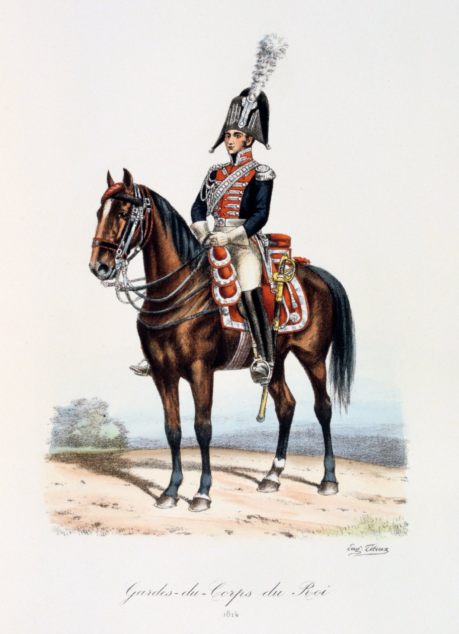 Kungens livvakter, 1814 av Eugene Titeux