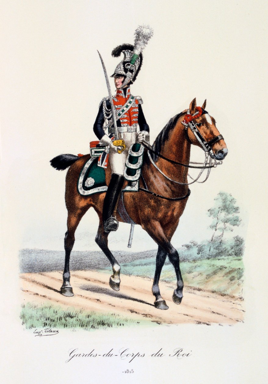 Kungens livvakter, 1815 av Eugene Titeux