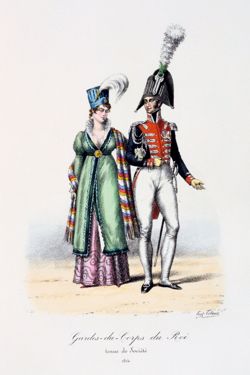 Kungens livvakter, företagsklänning, 1814 av Eugene Titeux