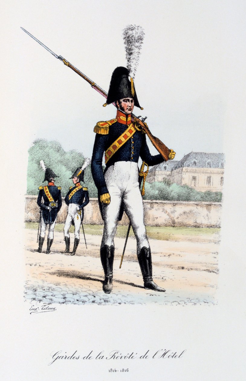 Guards of the Hotel Prevote, trumpetare, 1814-16 av Eugene Titeux