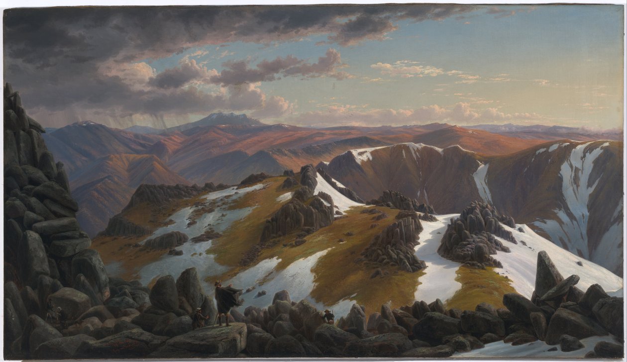 Nordostlig vy från den norra toppen av Mount Kosciusko av Eugene von Guérard