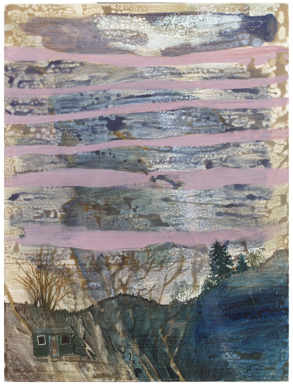 Shadowiness of the Still House (olja  pigment på linne) av Eugenie Vronskaya