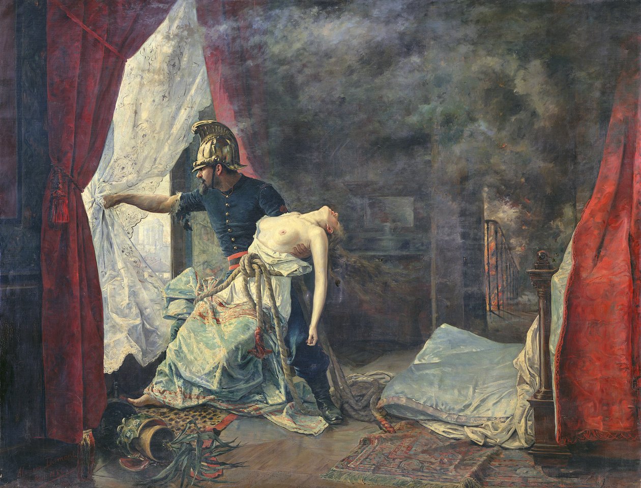 En räddning i Paris, 1886 av Eugenio Alvarez Dumont