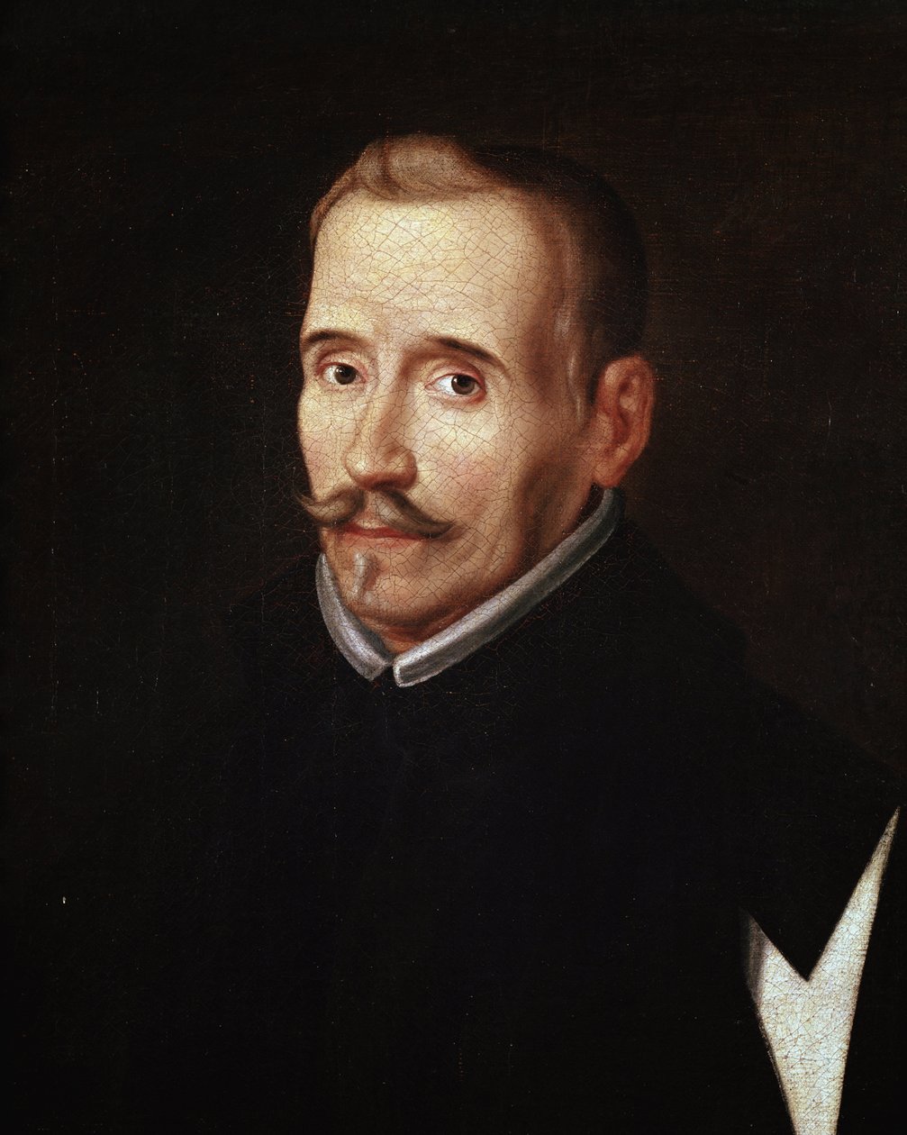 Porträtt av Felix Lope de Vega y Carpio (1562-1635), spansk dramatiker och poet. Anonym målning av Eugenio Caxes skola från 1600-talet. Olja på duk.Detalj. Madrid. Lazaro Galdiano Foundation av Eugenio (attr. to) Caxes
