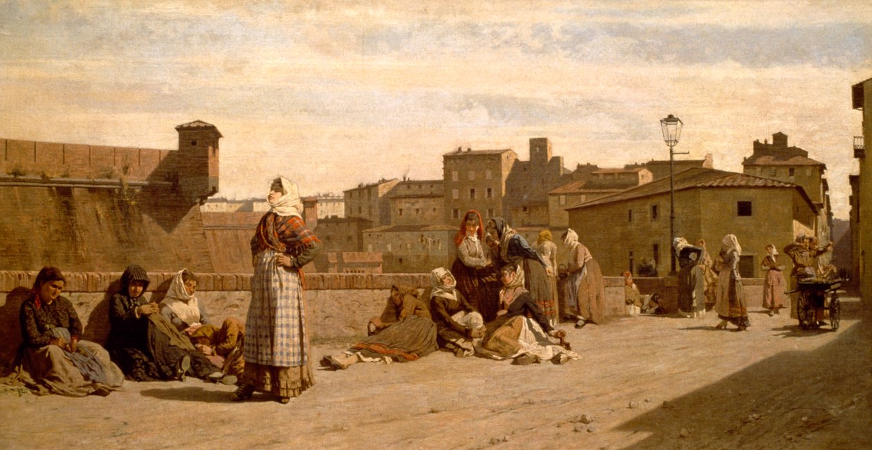Le cenciaiole (Lasa-och-ben-kvinnan) från Leghorn av Eugenio Cecconi