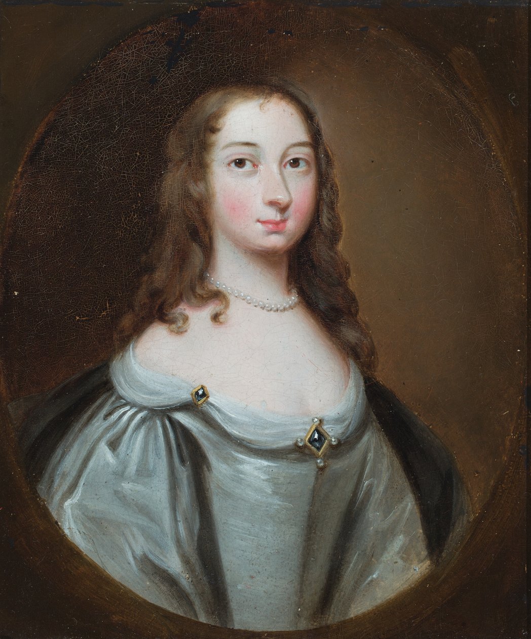 Porträtt av Abigail Stephens, Lady Harley (olja på papper) av Eugenio Latilla