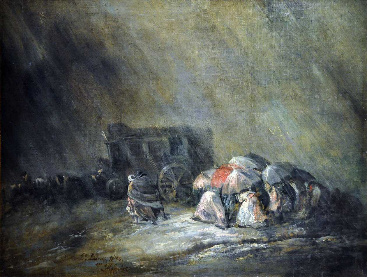 Stormen (olja på duk) av Eugenio Lucas Velázquez