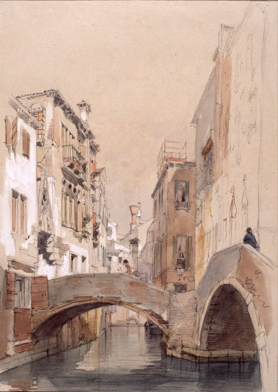 En kanal i Venedig av Eugenio Lucas Velázquez