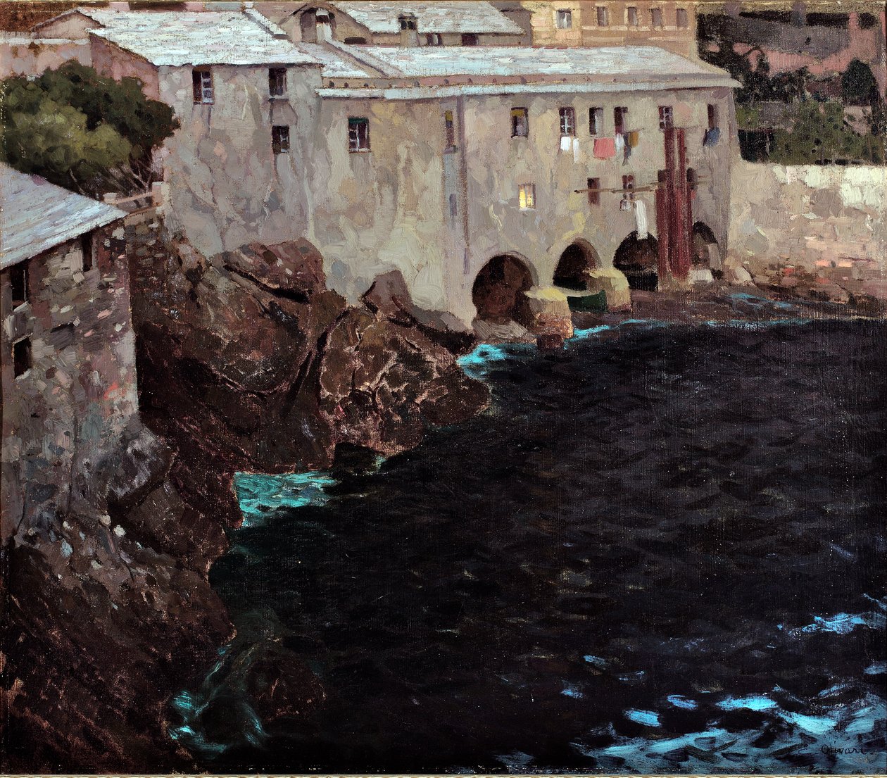 Bågarna i klostret San Fruttuoso, c.1909 av Eugenio Olivari