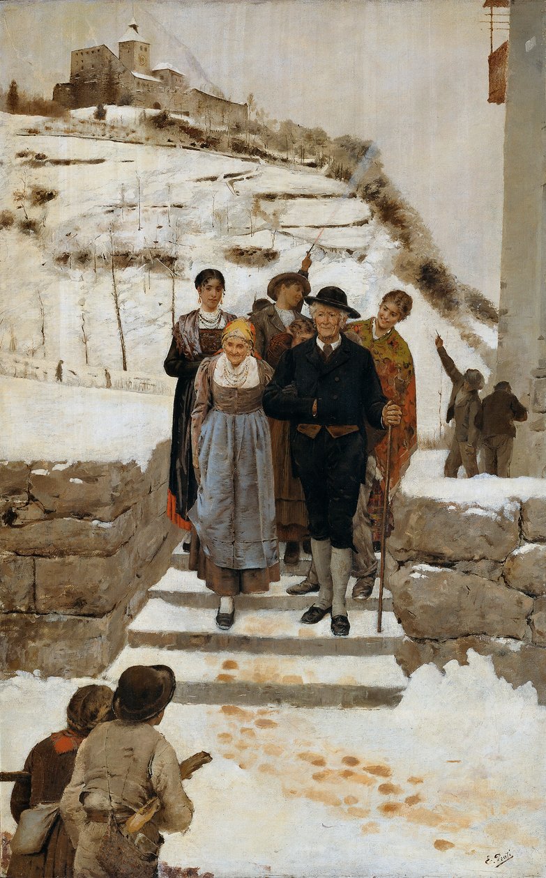 Guldbröllop i Sydtyrolen av Eugenio Prati