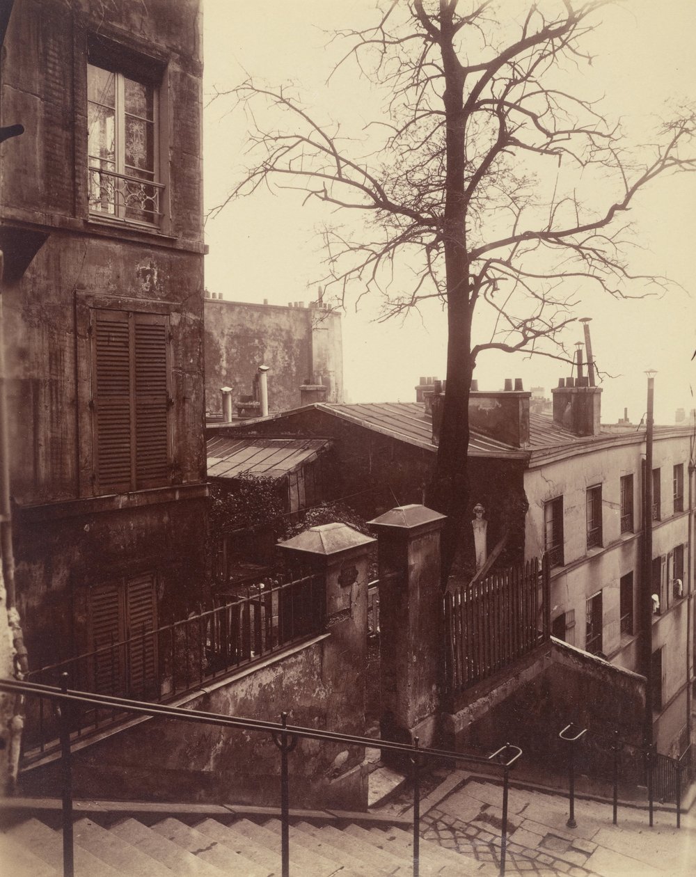 Trappa, Montmartre av Eugène Atget