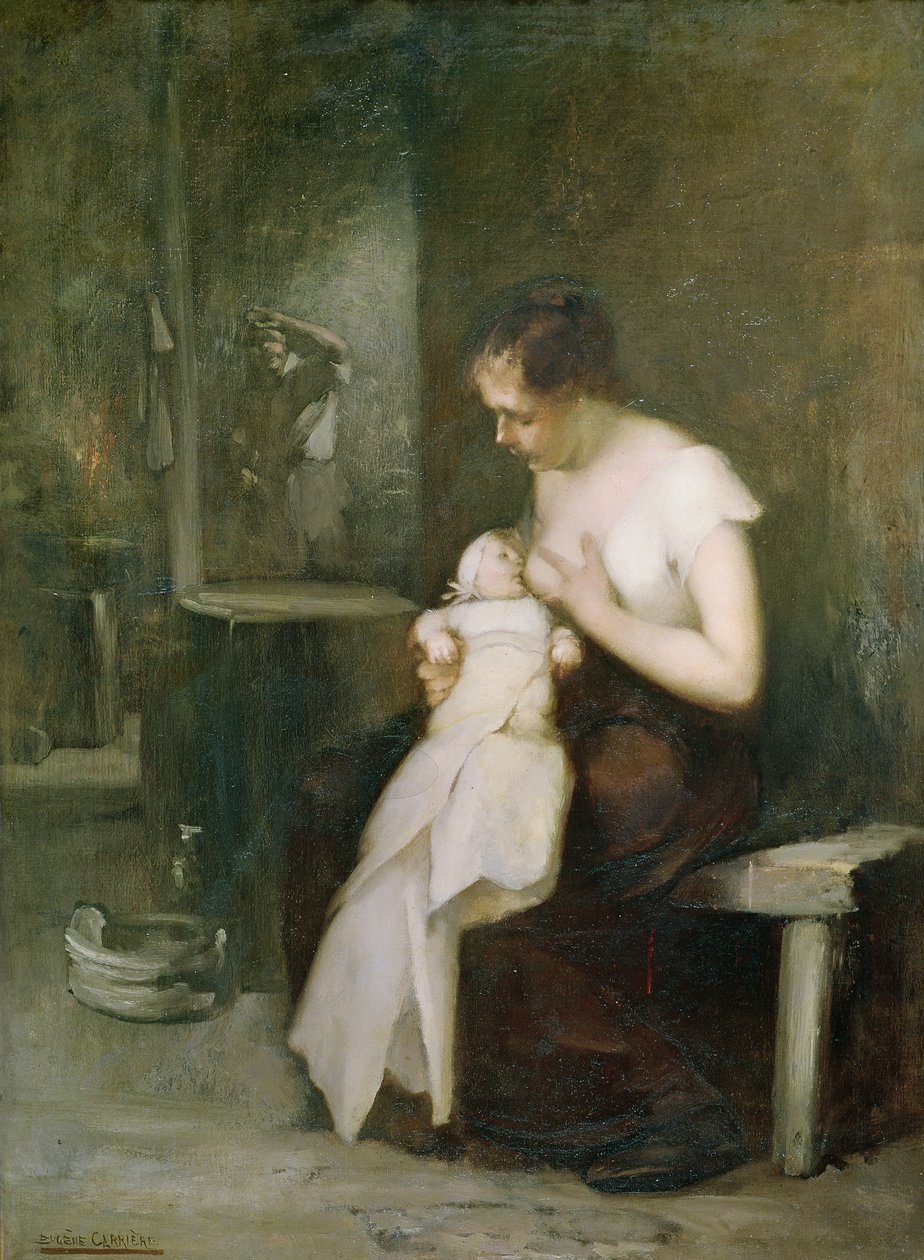 Ung mor, studera för en målning för salongen 1879 av Eugène Carrière