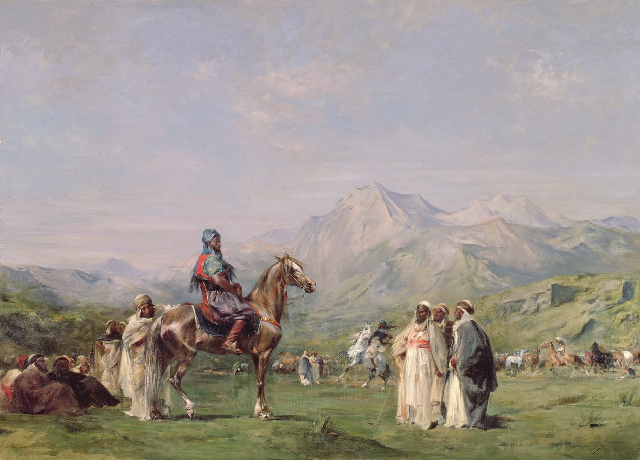 Ett läger i Atlasbergen, ca 1865 av Eugène Fromentin