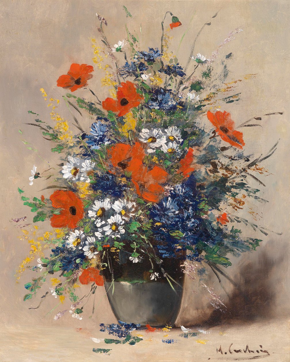 Sommarblombukett av Eugene Henri Cauchois