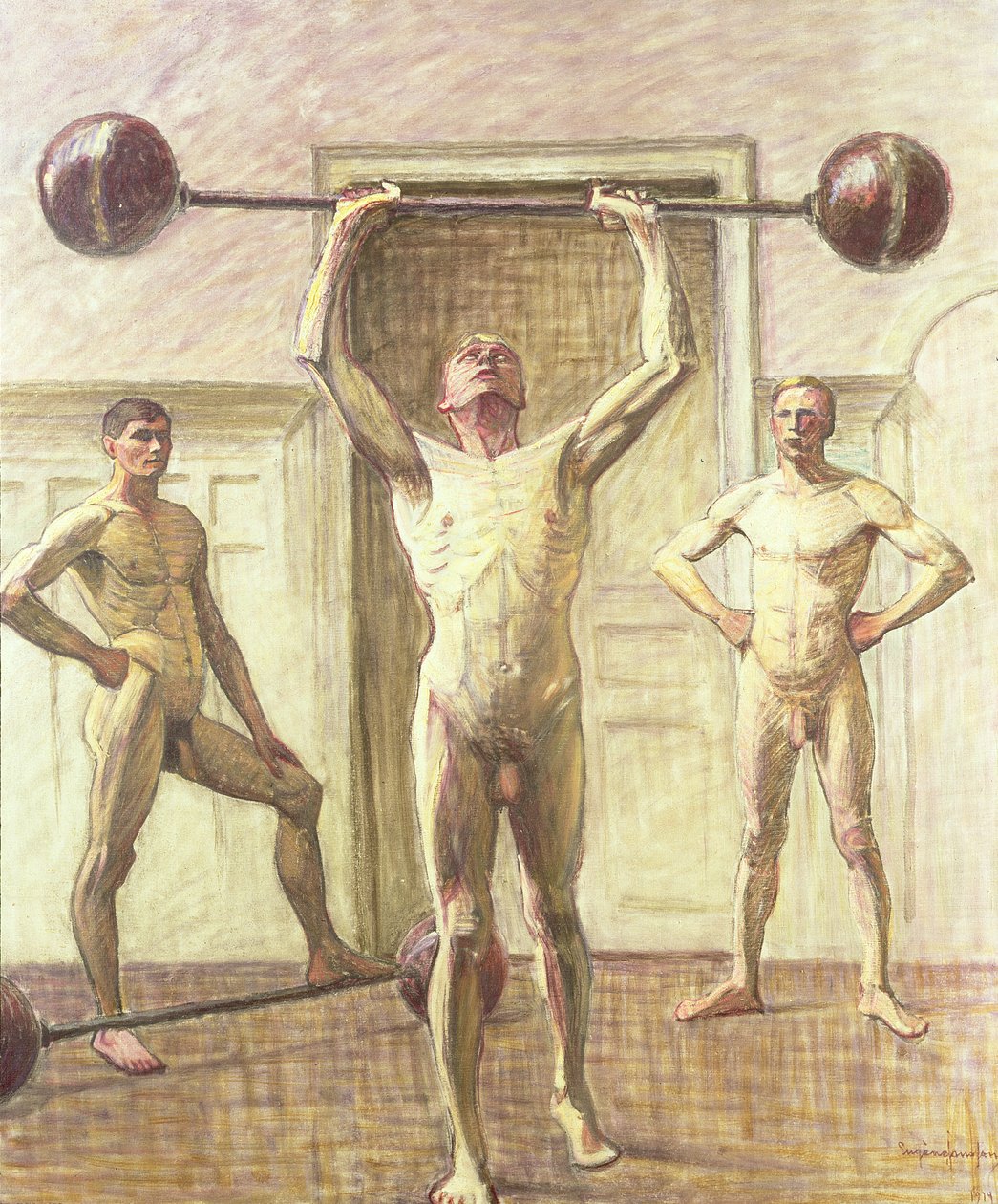 Tryckvikter med två armar, nummer 3, 1914 av Eugène Jansson