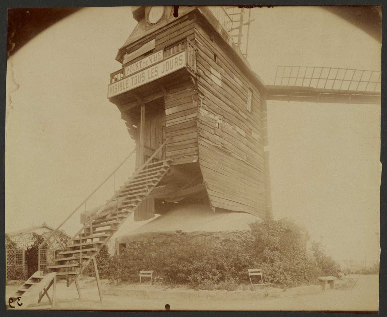 Montmartre, Moulin de la Galette, Rue Lepic av Eugène Atget