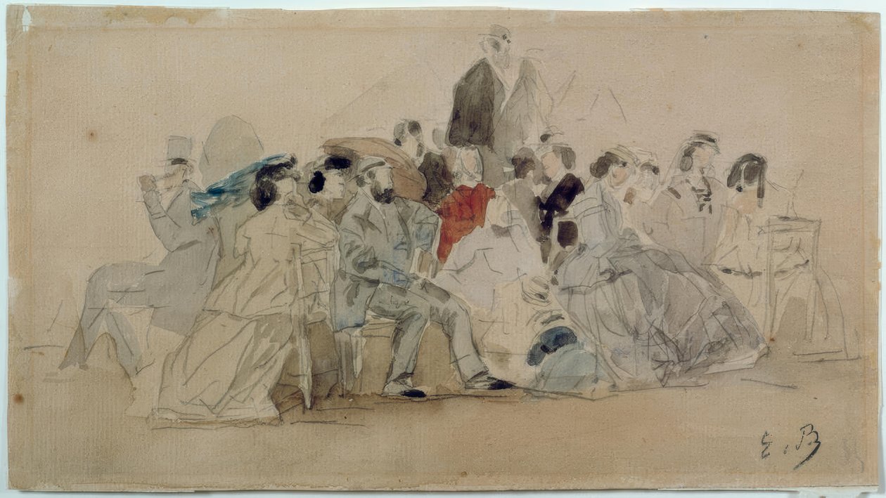 Nachmittag am Strand von Eugène Boudin