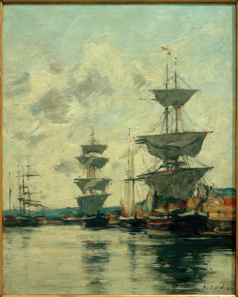 Deauvilles hamnbassäng av Eugene Louis Boudin