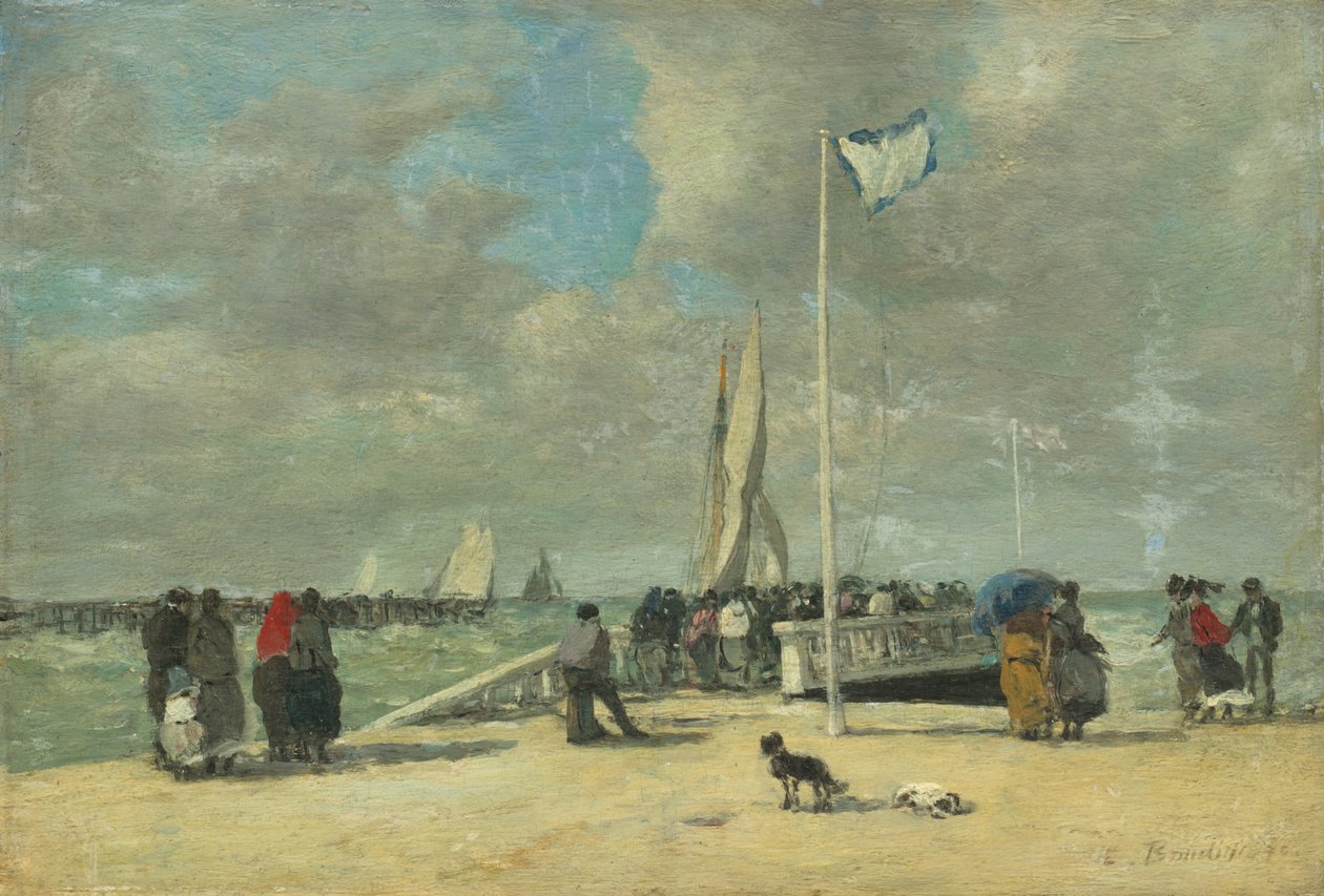 På bryggan av Eugène Boudin