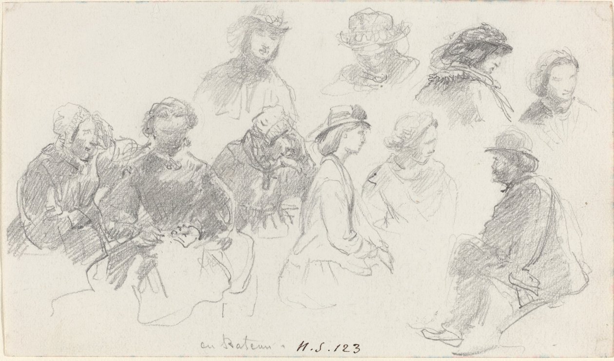 Passagerare ombord av Eugène Boudin