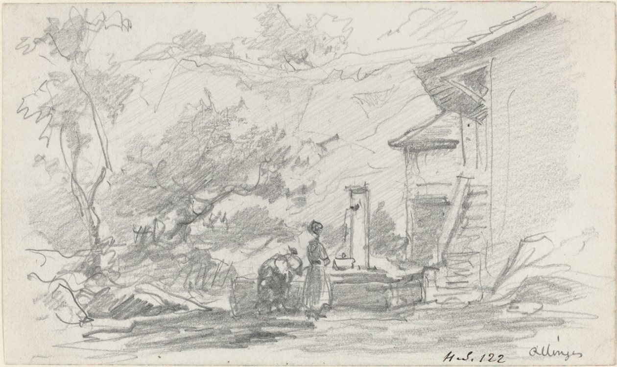 Kvinnor vid en brunn, Allinge av Eugène Boudin