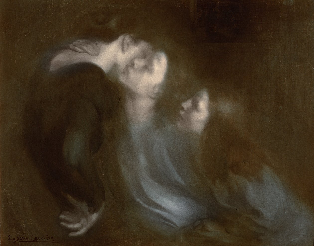 Hennes mors kyss, 1890-talet av Eugène Carrière
