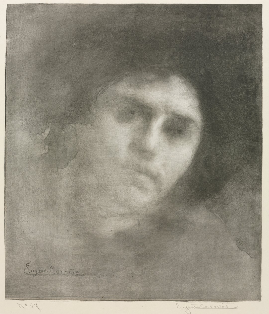 Madame Eugène Carrière (stor tallrik) av Eugène Carrière
