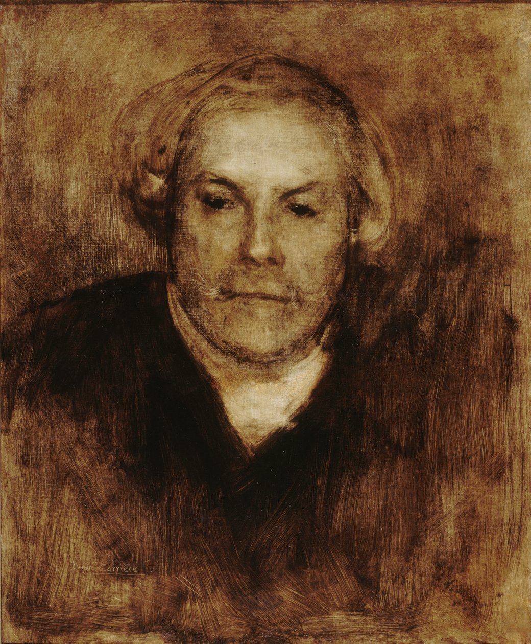Porträtt av Edmond de Goncourt 1822-1896, ca. 1880. av Eugène Carrière