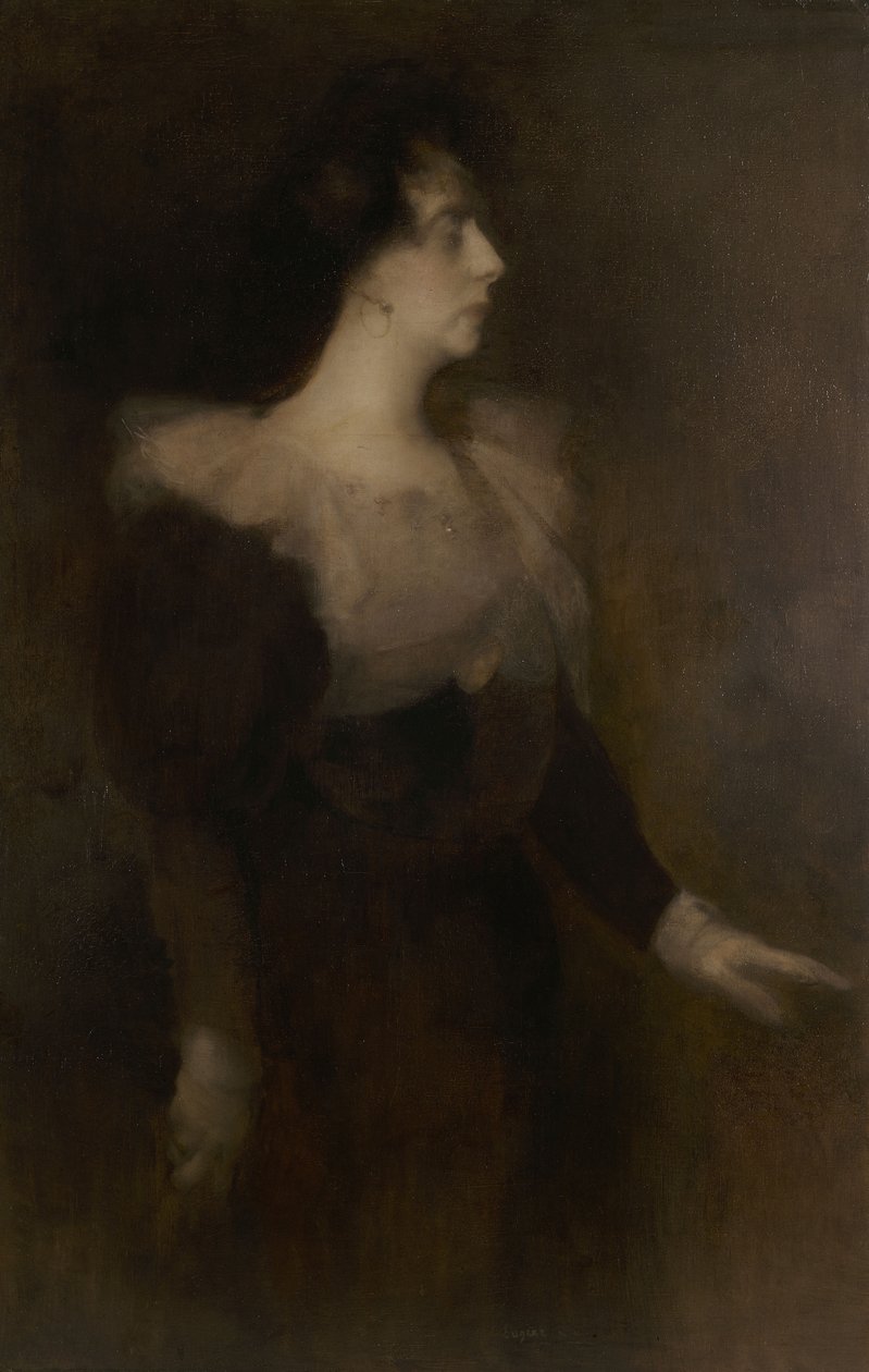 Porträtt av Pauline Ménard-Dorian 1870-1941, ca. 1890. av Eugène Carrière