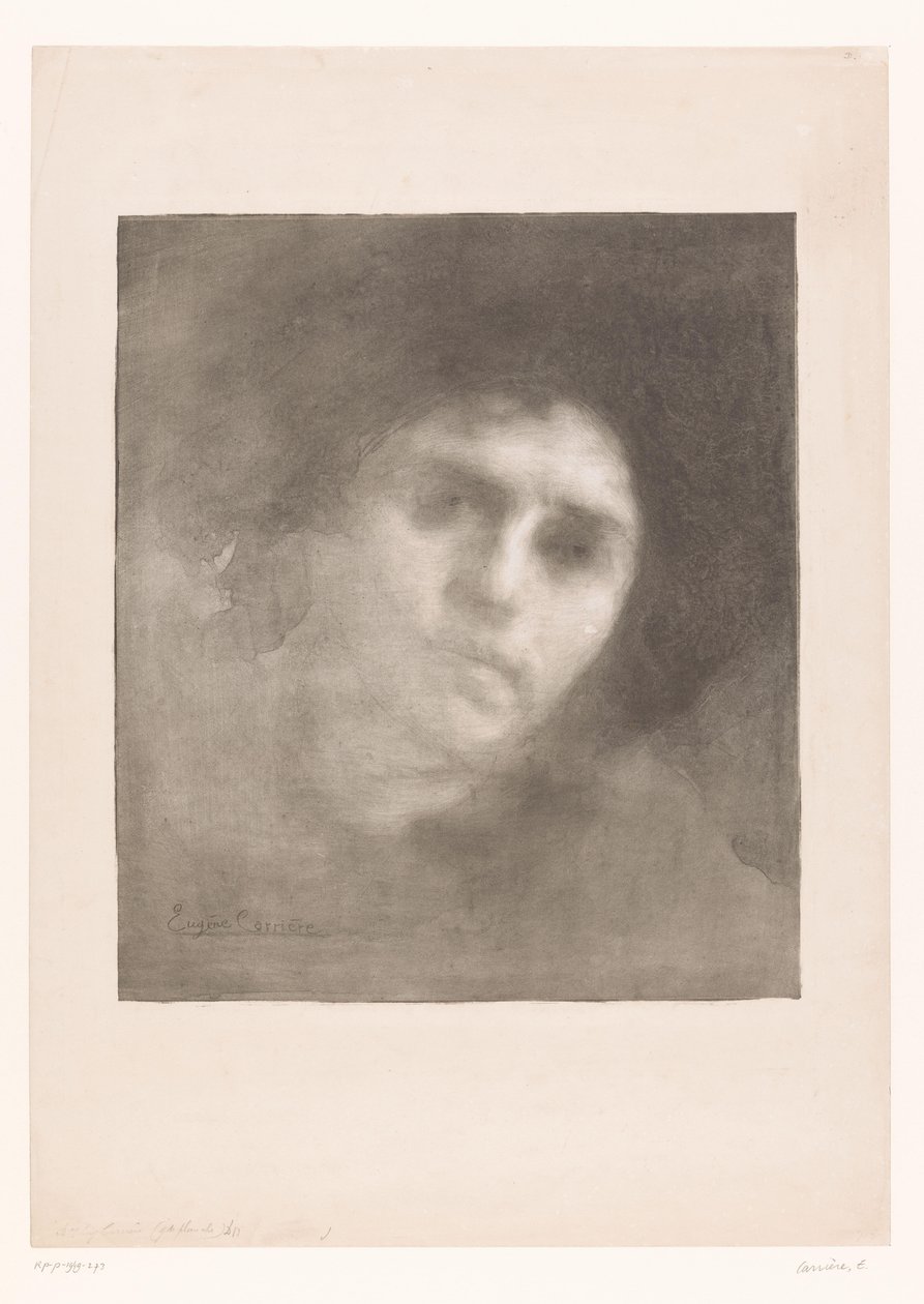 Porträtt av Madame Carriere Fru Eugene Carriere av Eugène Carrière
