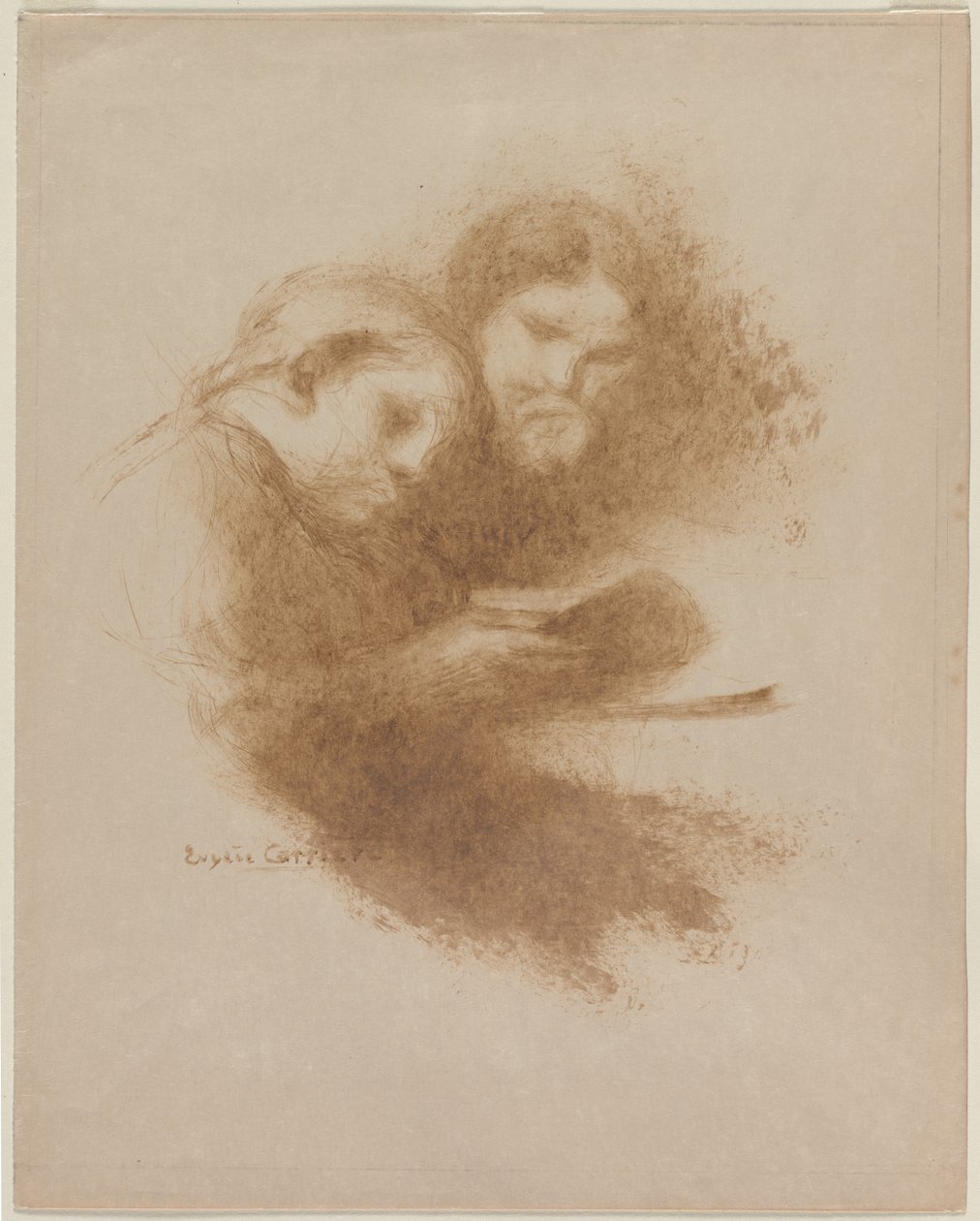 Reading, fjärde kvartalet 1800-talet. av Eugène Carrière