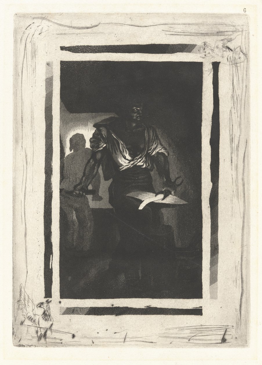 En smed (Un Forgeron) av Eugène Delacroix