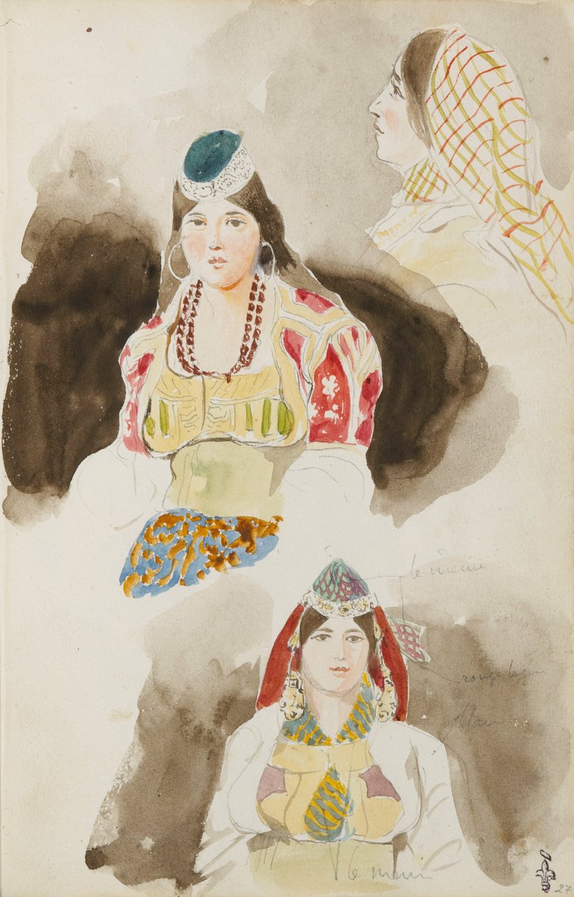 Marocko resealbum av Eugène Delacroix