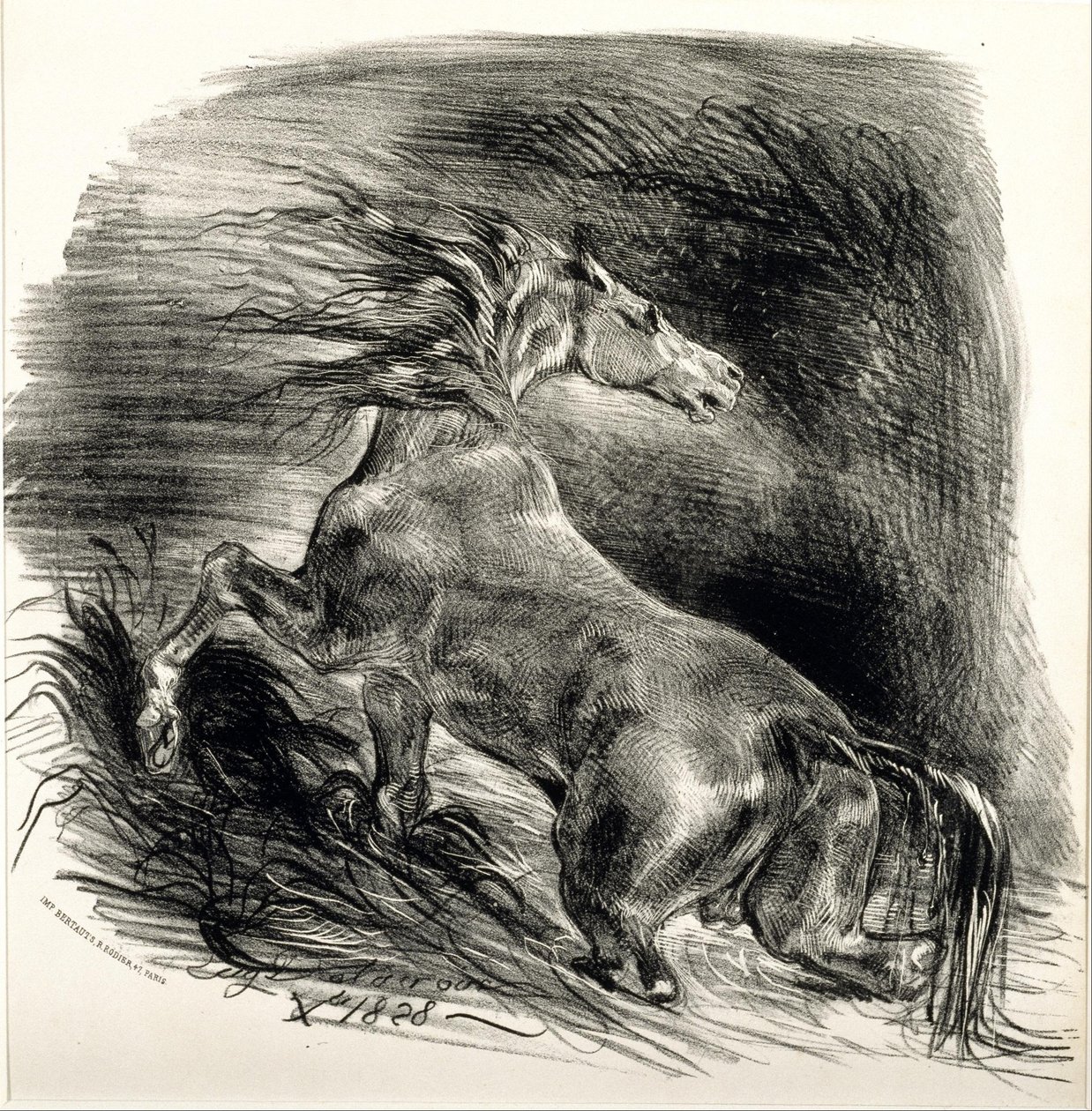 Vild häst av Eugène Delacroix