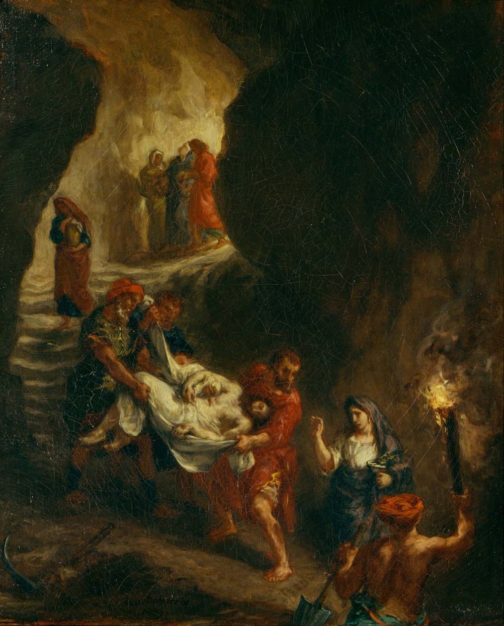 Kristus bars ner till graven av Ferdinand Victor Eugene Delacroix