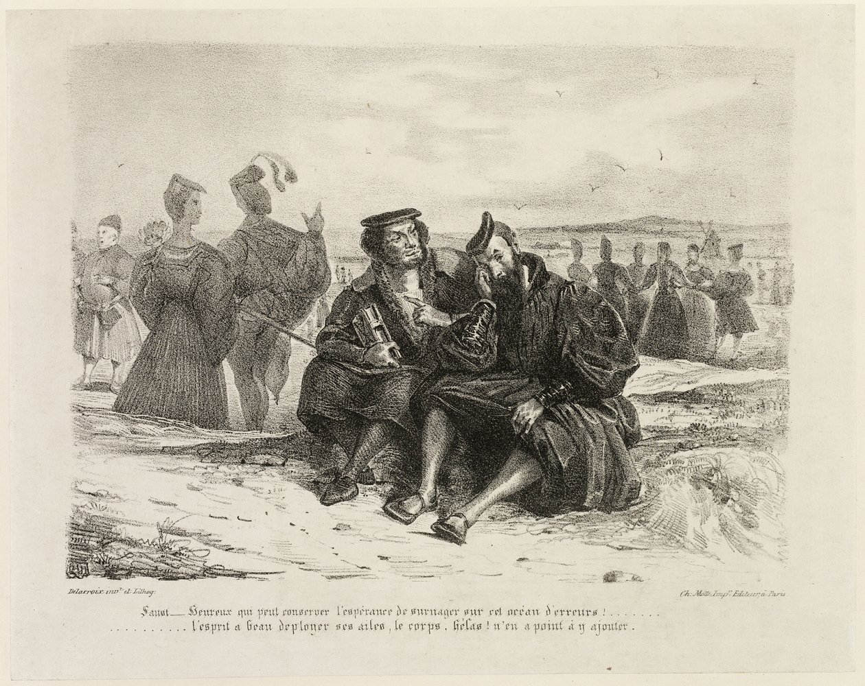 Faust och Wagner av Eugène Delacroix