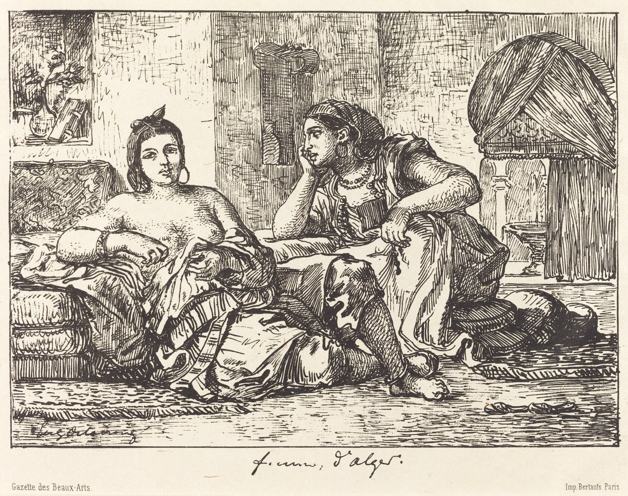 Kvinnor i Alger, 1833. av Eugène Delacroix