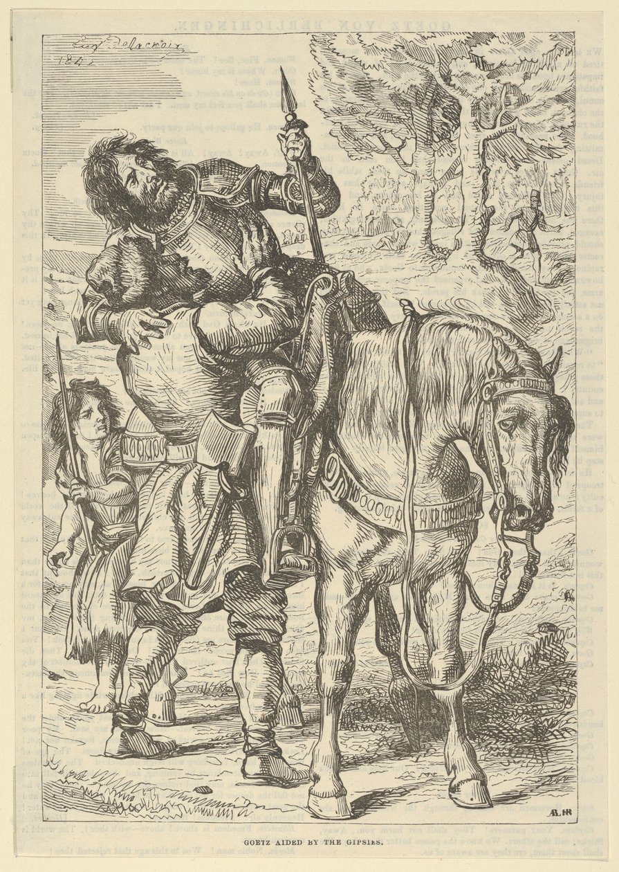 Goetz med hjälp av zigenarna, efter 1845., efter 1845. av Eugène Delacroix