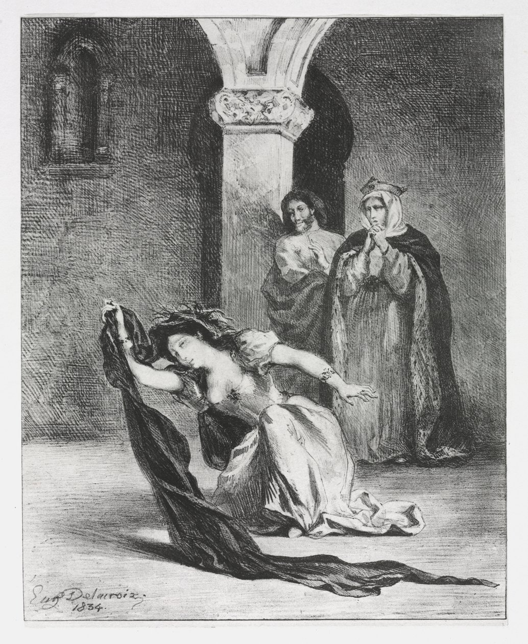 Hamlet: The Chant of Ophelia av Eugène Delacroix