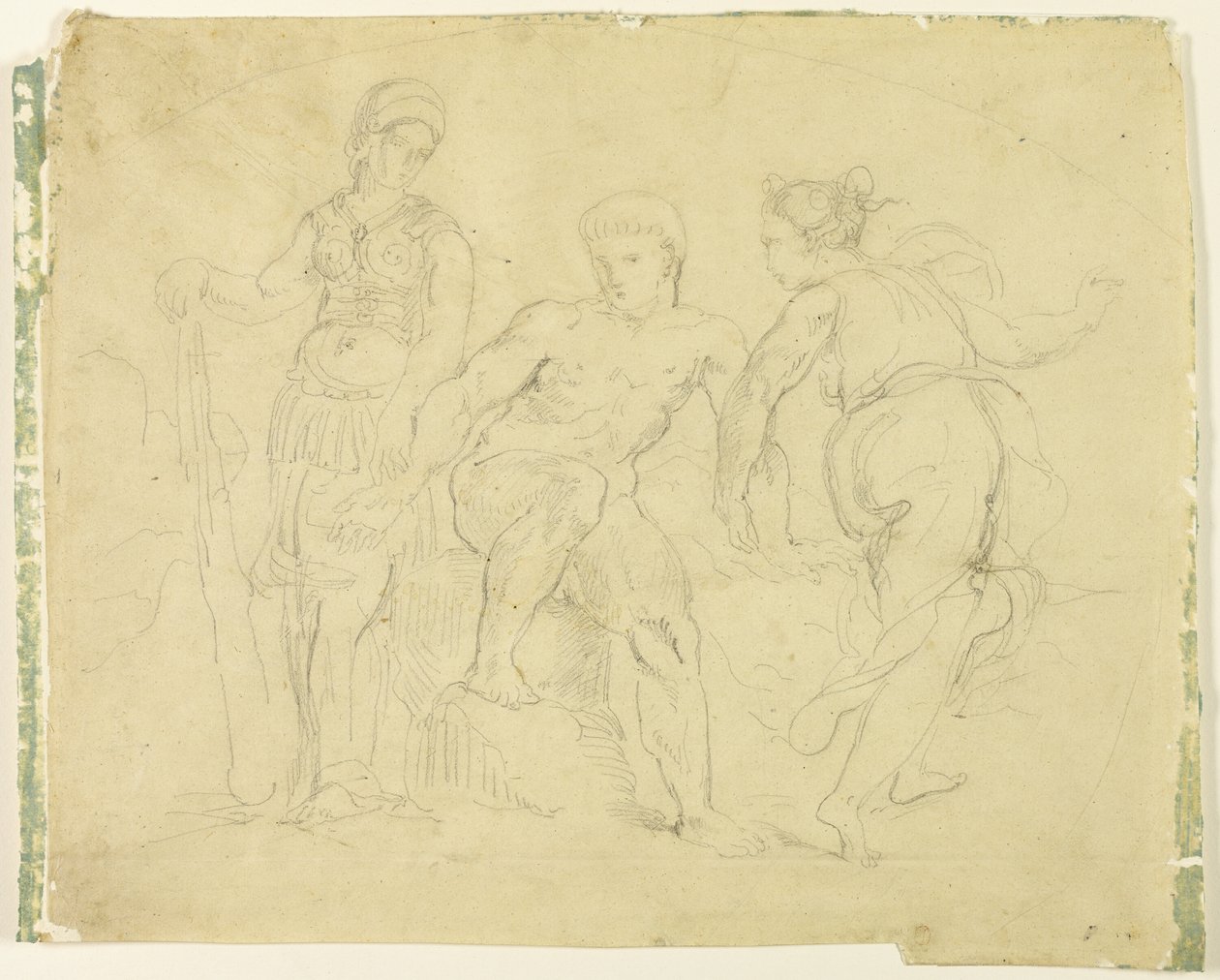 Herkules mellan dygd och last av Eugène Delacroix