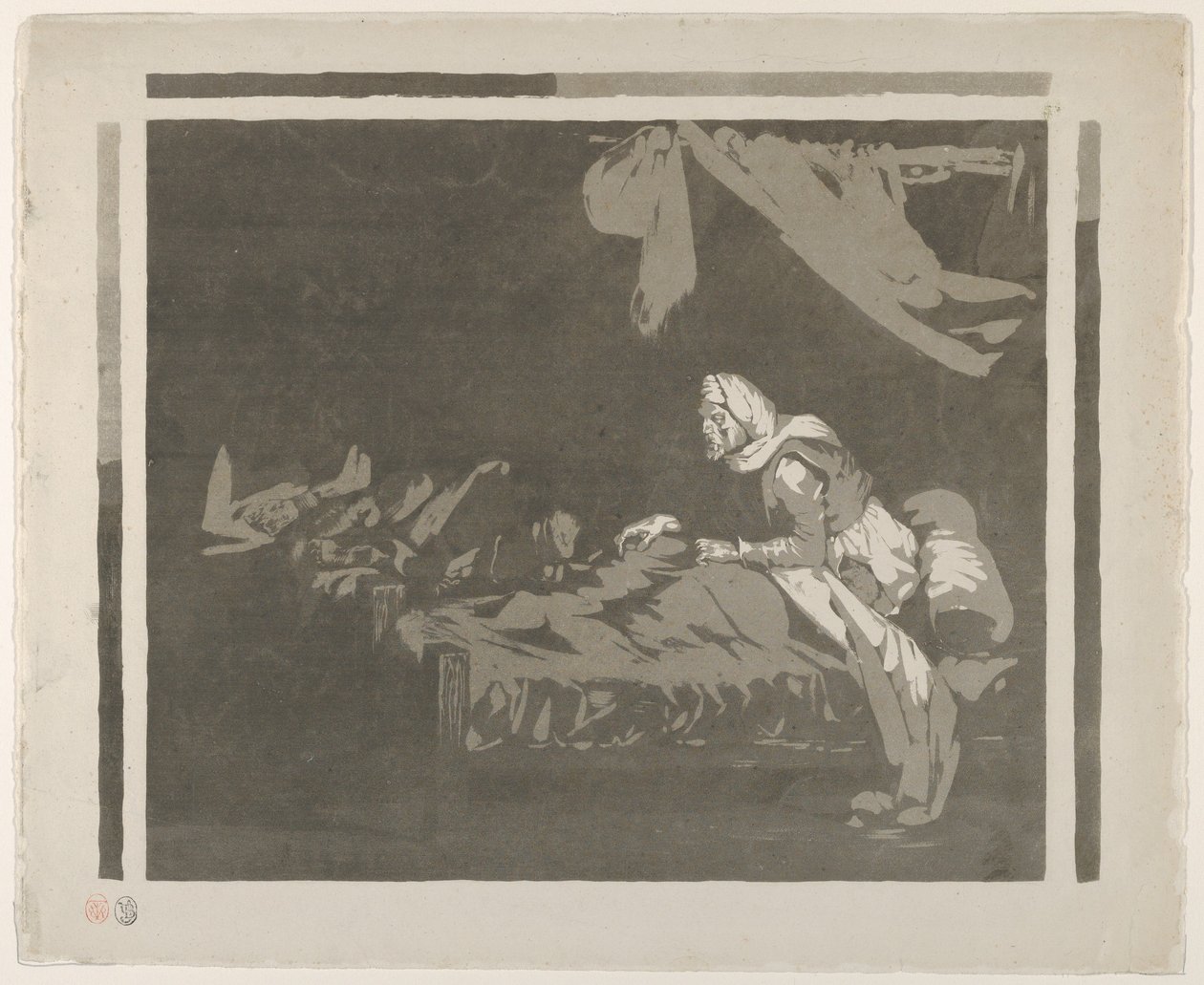 Interiör av ett militärsjukhus, 1828 eller tidigare., 1828 eller tidigare. av Eugène Delacroix