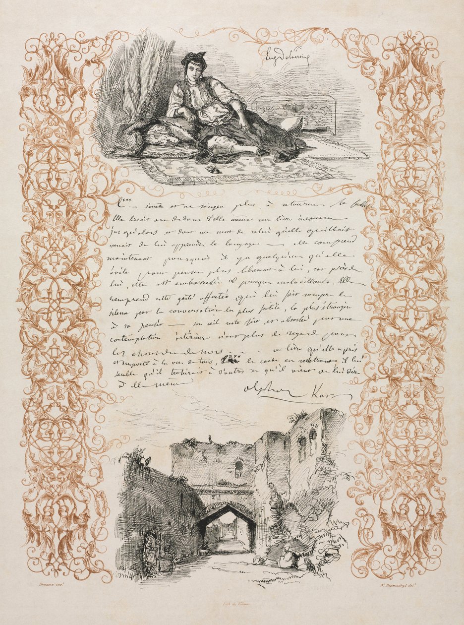 Judinna i Alger och en gata i Alger av Eugène Delacroix
