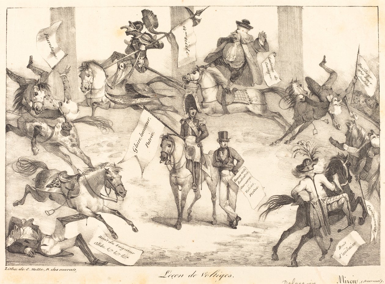 Lektion i trickridning i valv, 1822. av Eugène Delacroix