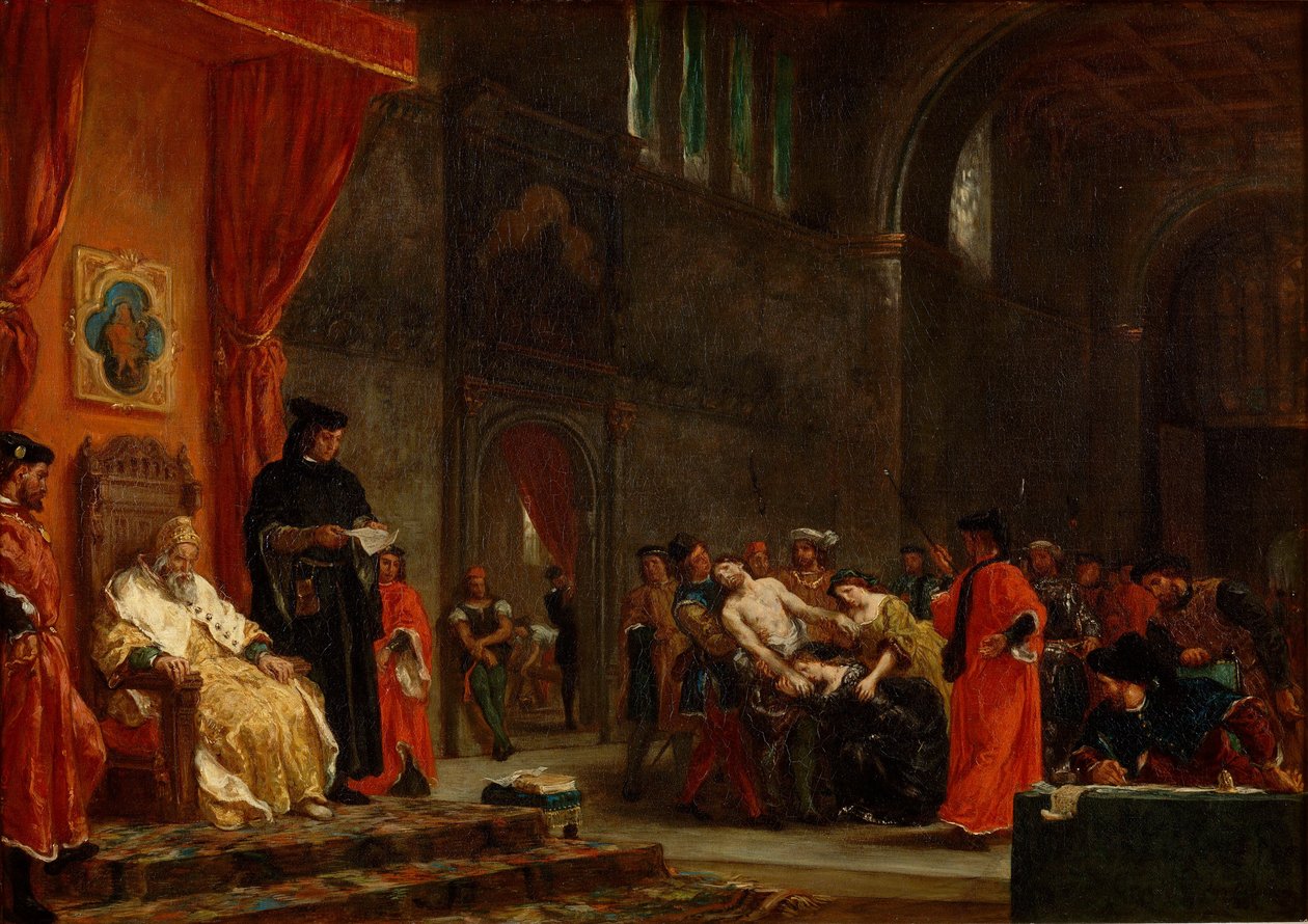 De två Foscari av Ferdinand Victor Eugene Delacroix
