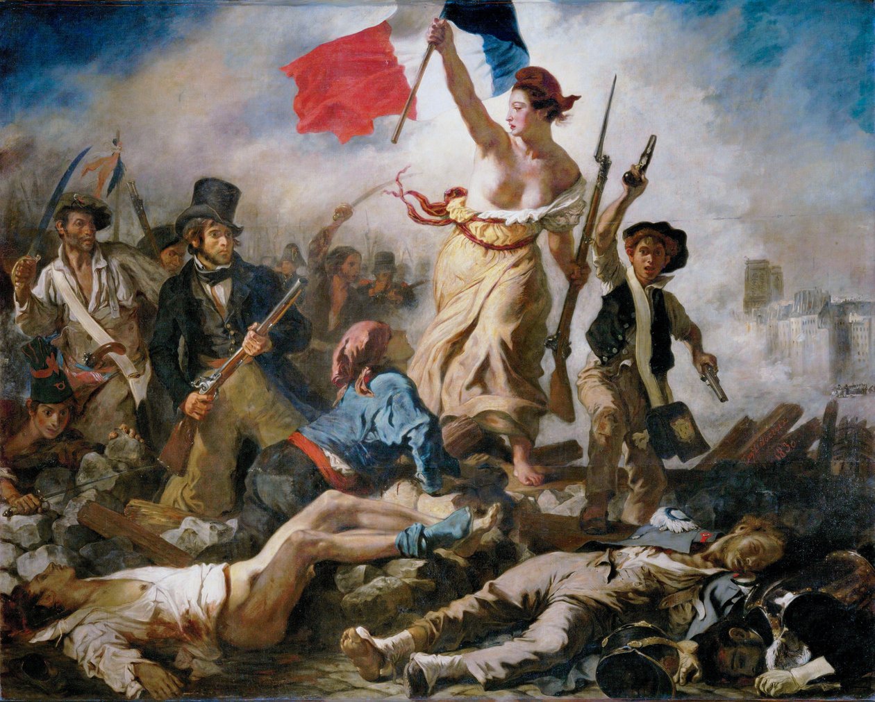 Frihet som leder folket av Eugène Delacroix