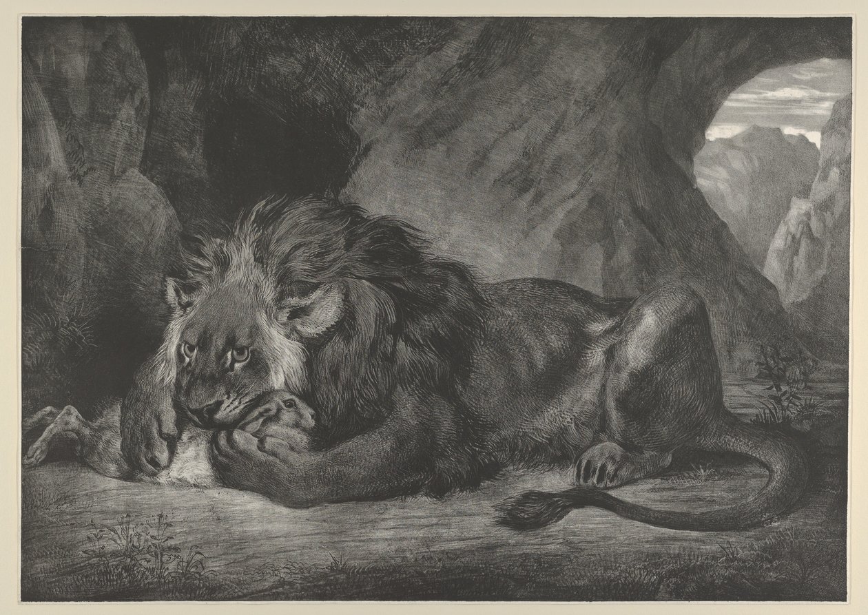 Lejon av Atlasbergen, 1829-30., 1829-30. av Eugène Delacroix