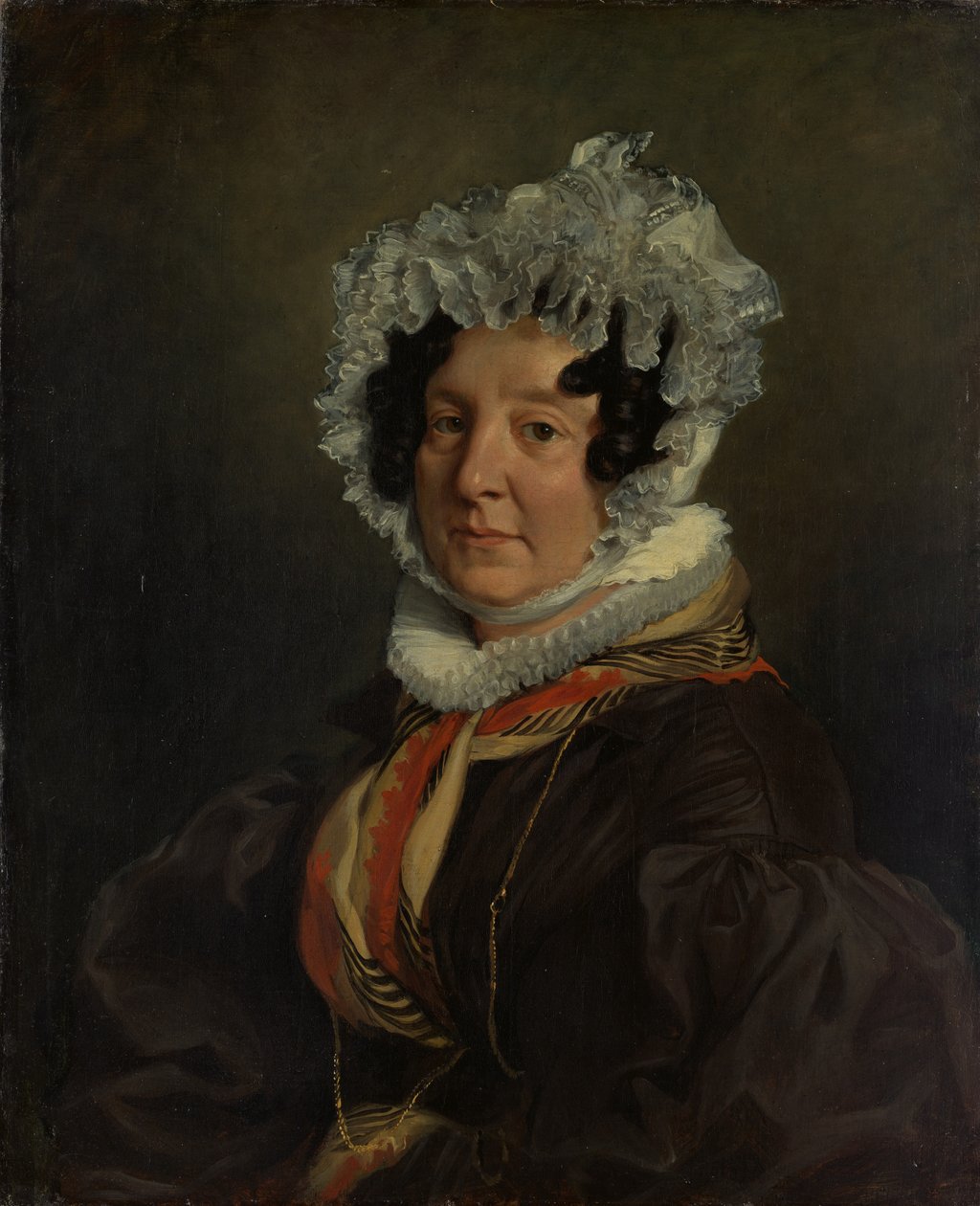 Madame Henri Francois Riesener Felicite Longrois, 1786-1847, 1835. av Ferdinand Victor Eugene Delacroix
