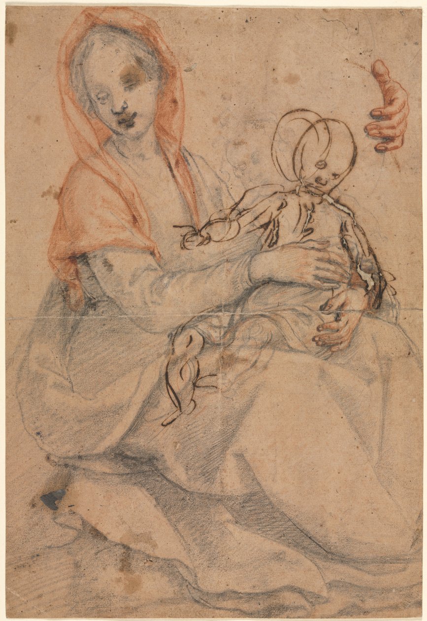 Madonna och barn av Eugène Delacroix