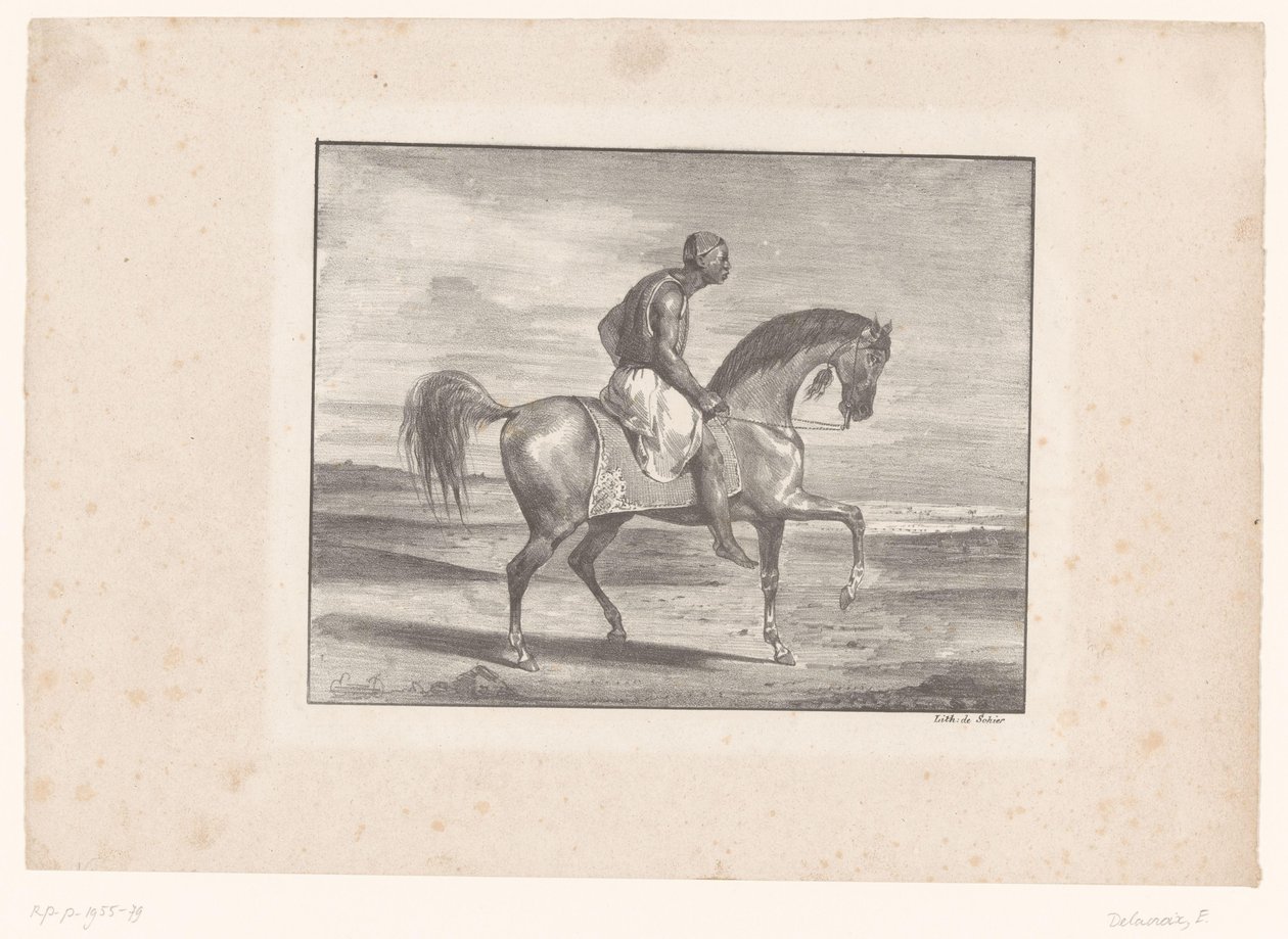 Man till häst i öknen av Eugène Delacroix