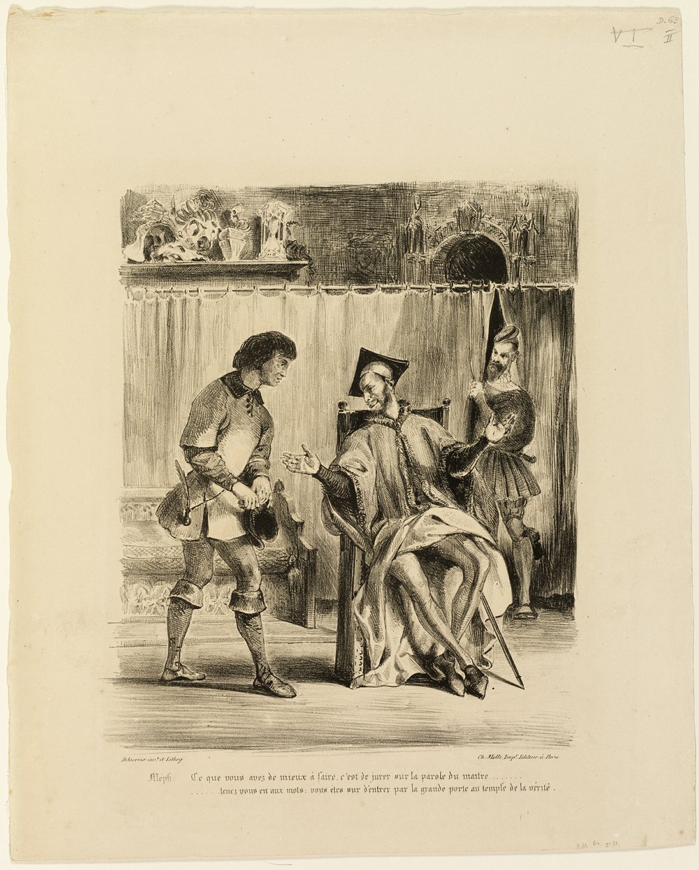 Mephistopheles tar emot studenten av Eugène Delacroix